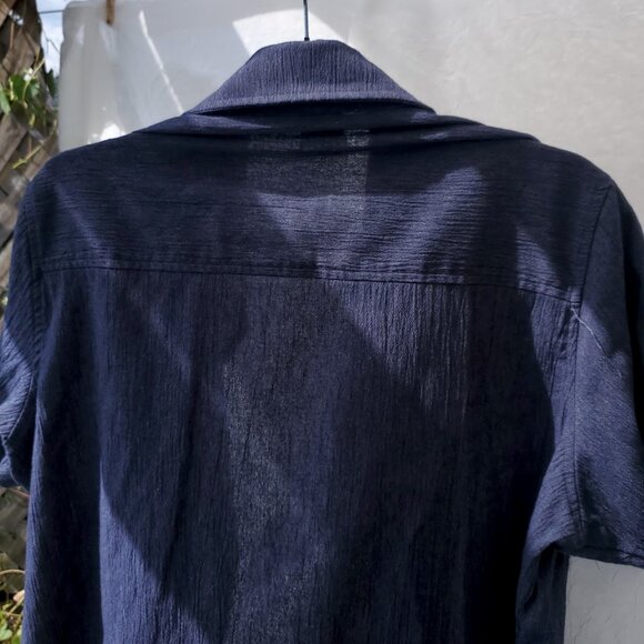 Blue Crinkle Loose Top - Picture 9 of 10